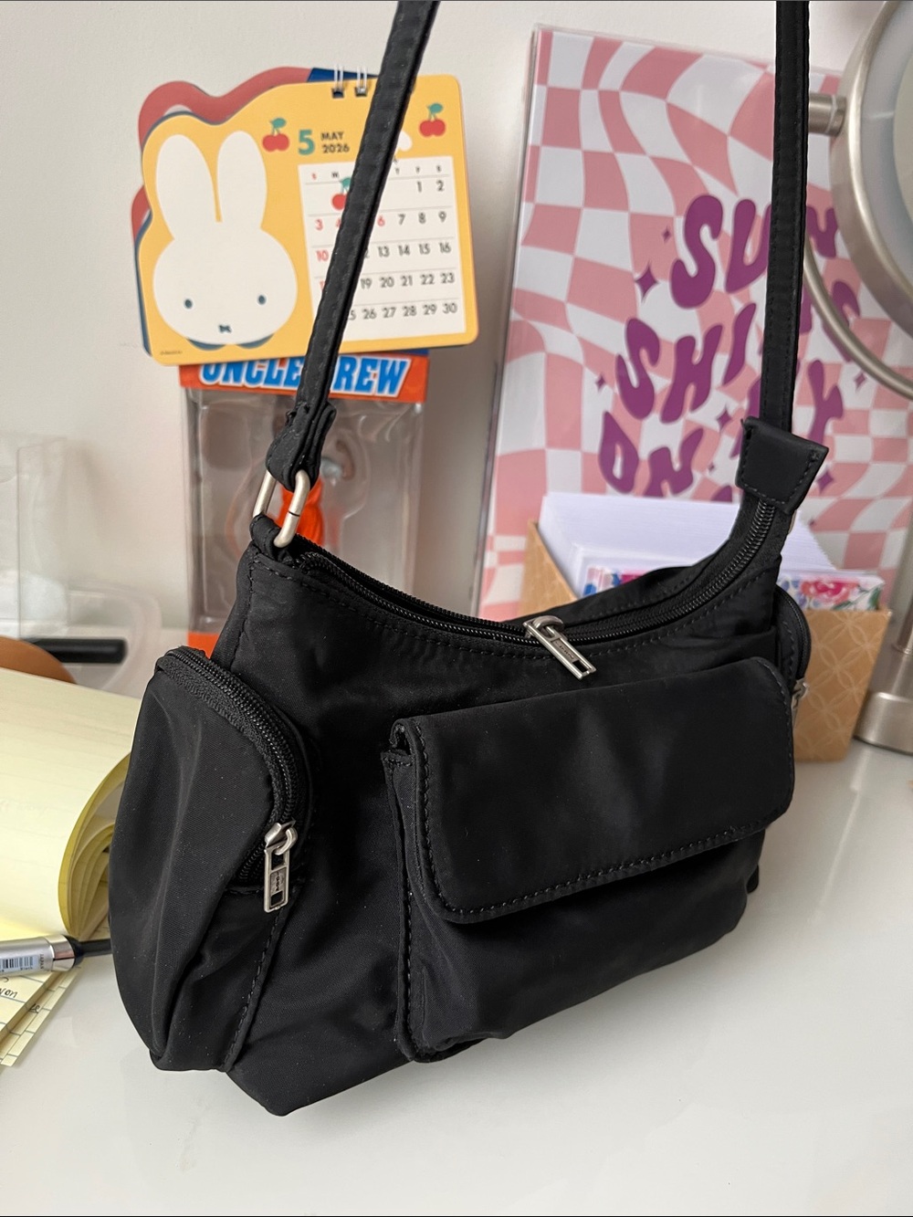 Brandy Melville Black Cargo Shoulder Bag - Picture 8 of 9